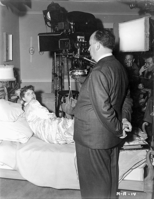 Hitchcock Alfred Filming a Lady on Bed Photograph Print Photo Print - Item # VARCEL699671