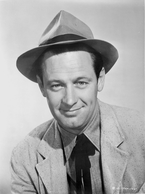 William Holden Posed in Classic Coat with Hat Photo Print - Item # VARCEL699811