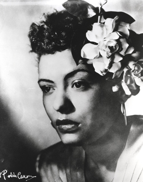 Billie Holiday Close Up Portrait with Floral Accessories Photo Print - Item # VARCEL699826