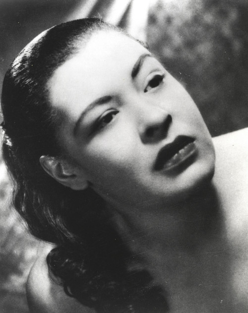 Billie Holiday with Dark lipsticks Close Up Portrait Photo Print - Item # VARCEL699863