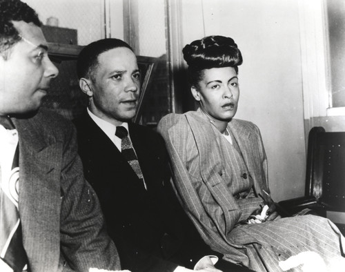 Billie Holiday Seated wearing Tuxedo Candid Photo Photo Print - Item # VARCEL699848