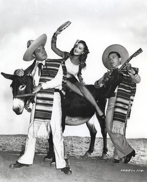 Bob Hope Along with Man and Woman in Cowboy Outfit with Guitar Group Portrait Photo Print - Item # VARCEL700042