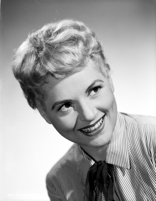 Judy Holliday on a Stripe Top smiling Portrait Photo Print - Item # VARCEL700019