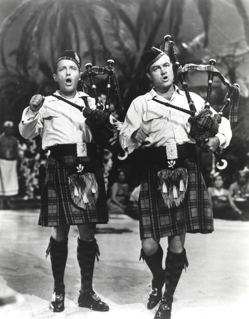 Bob Hope Dancing with Man, wearing White Long Sleeves with Checkered Skirt Photo Print - Item # VARCEL700021