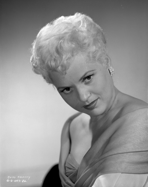 Judy Holliday on a V-Neck Top With Head Down Portrait Photo Print - Item # VARCEL700044