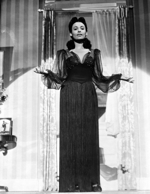 Lena Horne in Black Gown in Black and White Portrait Photo Print - Item # VARCEL700085