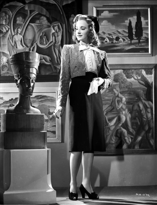 Martha Holliday on a Long Sleeve Dress Portrait Photo Print