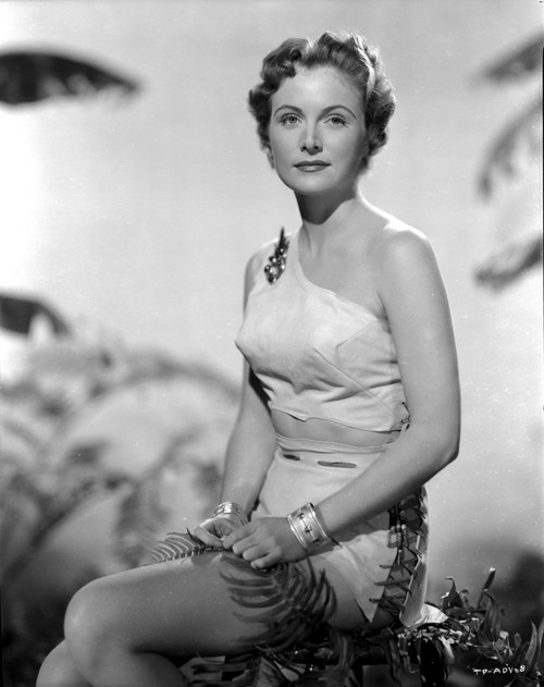 Virginia Huston Seated in a Midriff Top and Short Skirt Photo Print - Item # VARCEL700350