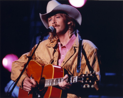 Alan Jackson Playing Guitar in Close Up Portrait Photo Print - Item # VARCEL700484