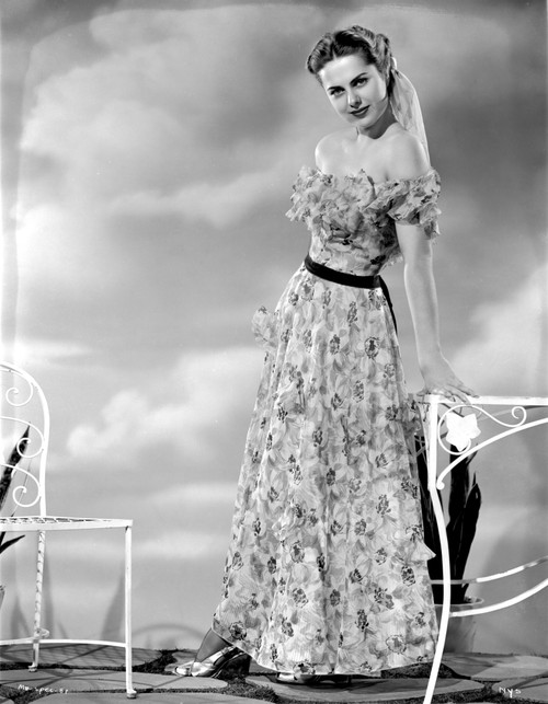 Martha Hyer on Printed Dress Portrait Photo Print - Item # VARCEL700468