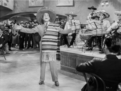Al Jolson singing with a Band wearing a Mexican Hat Photo Print - Item # VARCEL700696