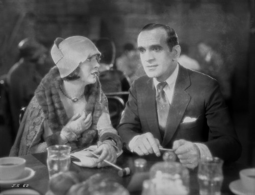 Al Jolson Eating with a Woman in a Restaurant in a Classic Movie Scene Photo Print - Item # VARCEL700730