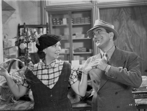 Al Jolson Talking Funny with a Woman in a Classic Movie Scene Photo Print - Item # VARCEL700787