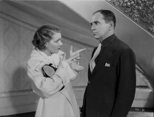 Al Jolson Talking with the Woman in White in a Classic Movie Scene Photo Print - Item # VARCEL700795