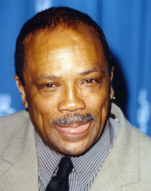 Quincy Jones smiling in Close Up Portrait wearing Gray Formal Suit Photo Print - Item # VARCEL700878
