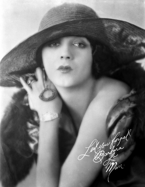 Barbara Lamarr on a Hat with a Signature Photo Print - Item # VARCEL701015