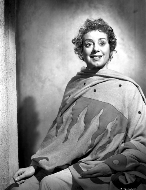 Elsa Lancaster on a Printed Top and smiling Photo Print - Item # VARCEL701029