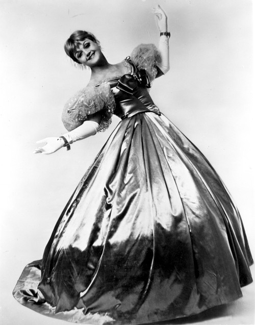 Angela Lansbury standing and Leaning Backwards with a Glossy Dress Photo Print - Item # VARCEL701234
