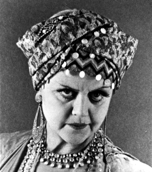 A Portrait Of Angela Lansbury Wearing A Turban Photo Print - Item # VARCEL701230