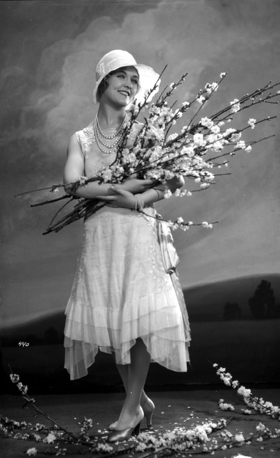 Laura La Plante posed and smiling with the Cherry Blossoms Photo Print - Item # VARCEL701272