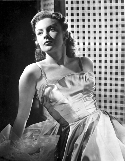 Joan Leslie on a Silk Dress Reclining and posed Photo Print - Item # VARCEL701371