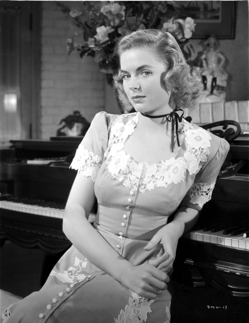 Dorothy McGuire on an Embroidered Dress sitting and posed Photo Print - Item # VARCEL701623
