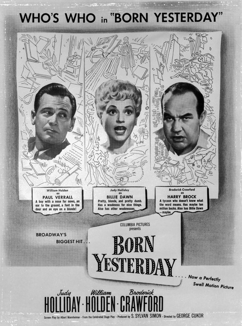 A Promotional Poster For Born Yesterday Photo Print - Item # VARCEL701601