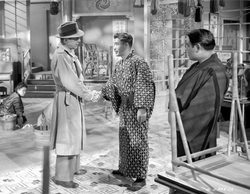 Tokyo Joe Two Men Handshaking in Black and White Photo Print - Item # VARCEL701698