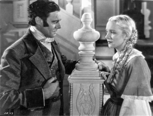 Jane Eyre Man and Woman Talking in Black and White Photo Print - Item # VARCEL701742