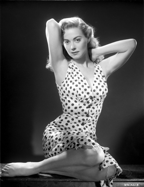 Adele Mara on a Polka Dotted Skirt sitting and posed Photo Print - Item # VARCEL701757