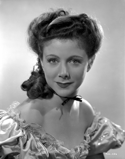 Nancy Marlow on a Ruffled Top sitting and posed Photo Print - Item # VARCEL701854