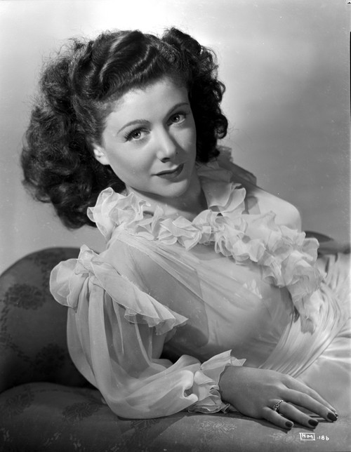 Nancy Marlow on a Ruffled Lace Dress Photo Print - Item # VARCEL701867