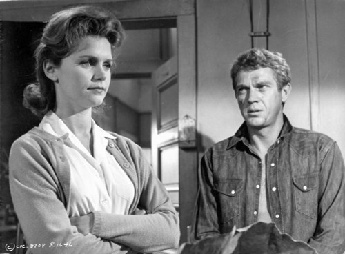 Baby The Rain Must Fall Man and Woman Looking Serious in Black and White Photo Print - Item # VARCEL702034