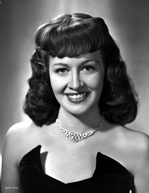 Marilyn Maxwell smiling in Black Dress with Necklace Photo Print - Item # VARCEL702027