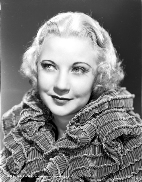 Una Merkel on a Ruffled Top and smiling Portrait Photo Print - Item # VARCEL702076