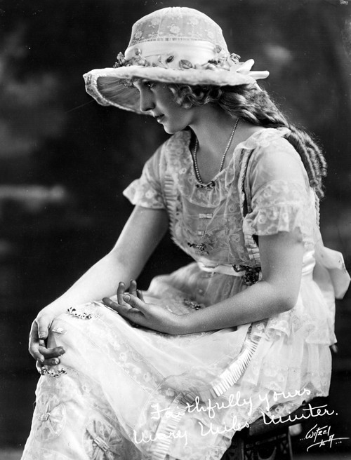 Mary Minter on an Embroidered Dress sitting Portrait Photo Print - Item # VARCEL702147