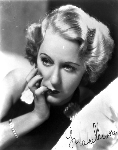 Grace Moore Leaning Pose with Signature Photo Print - Item # VARCEL702291