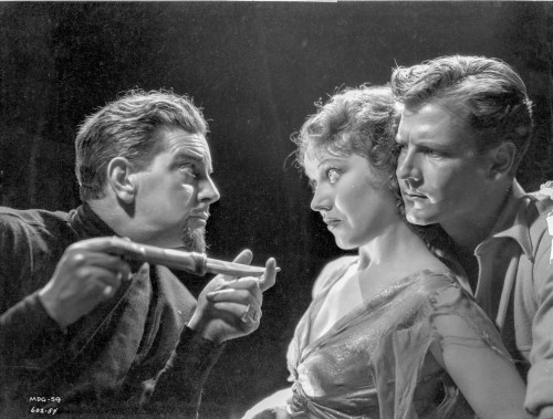 Most Dangerous Game Man Scare's Two Couple in Black and White Photo Print - Item # VARCEL702318