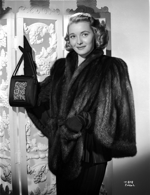 Patricia Neal on a Furry Coat Photo Print - Item # VARCEL702548