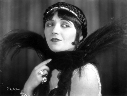 Pola Negri Looking Away in Black Dress with Scarf Portrait Photo Print - Item # VARCEL702557