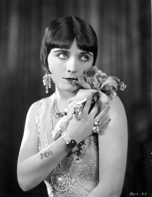 Pola Negri on an Embroidered Dress Photo Print - Item # VARCEL702561