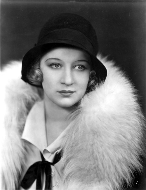Greta Nissen on a Furry Shawl Portrait Photo Print - Item # VARCEL702628