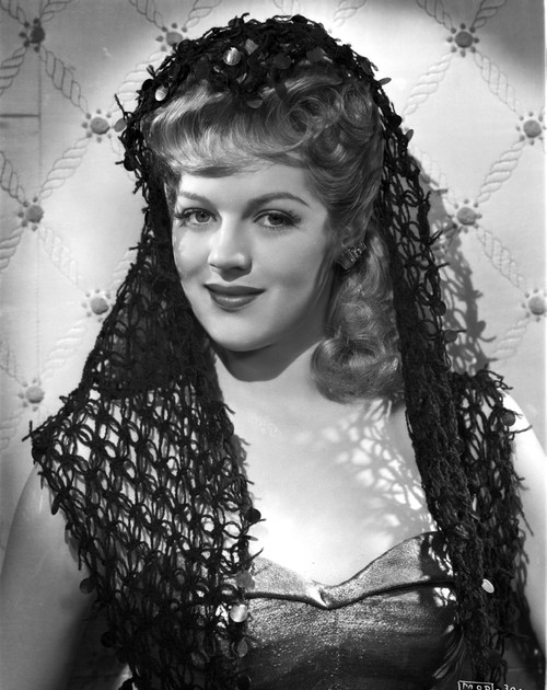 Martha O'Driscoll smiling in Black Veil Photo Print - Item # VARCEL702689