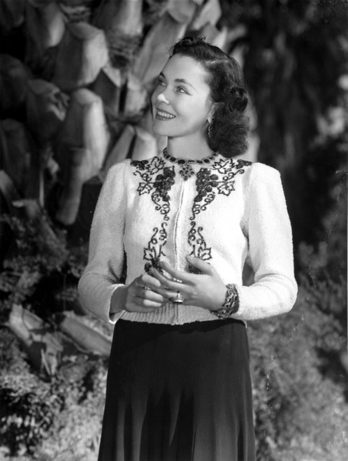 Maureen O'Sullivan on an Embroidered Dress smiling Photo Print - Item # VARCEL702755