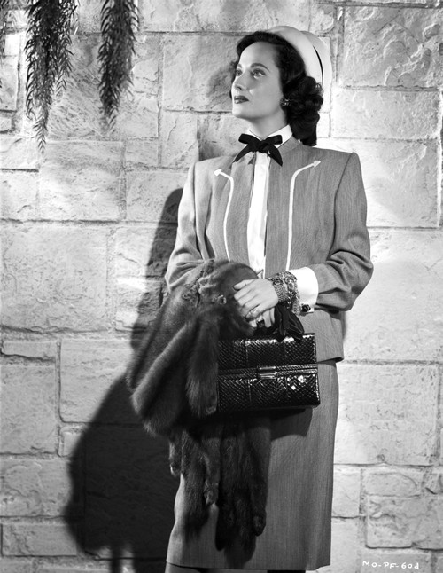 Merle Oberon wearing Coat with Bag and Fur jacket Photo Print - Item # VARCEL702804