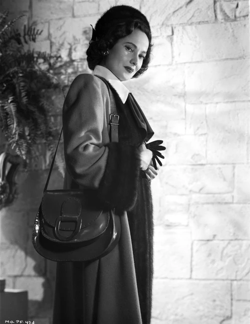 Merle Oberon on a Long Sleeve Coat Photo Print - Item # VARCEL702812