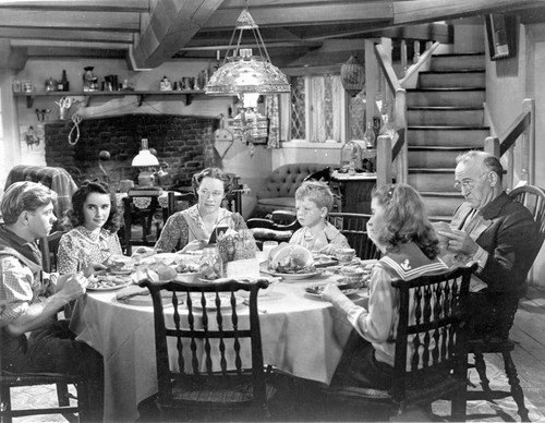 National Velvet Family Having Conversation at Dining Table Photo Print - Item # VARCEL702823