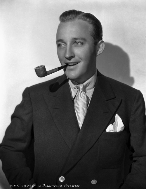 Bing Crosby Posed wearing Tuxedo with Pipe Portrait White Background Photo Print - Item # VARCEL688824