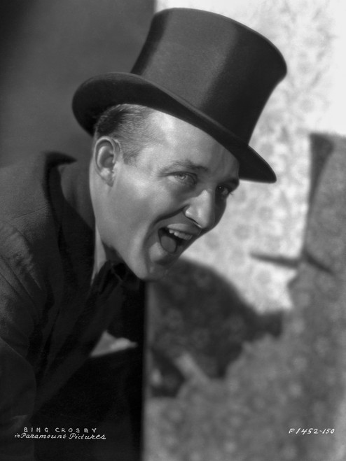 Bing Crosby Mouth Open wearing Tuxedo with Magician Hat Portrait Photo Print - Item # VARCEL688841