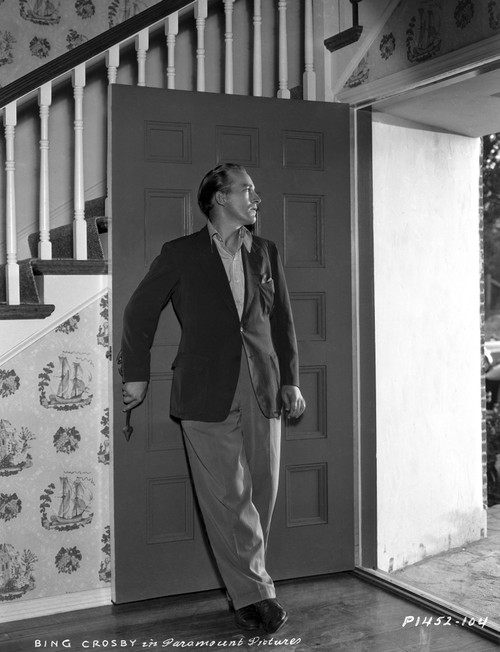 Bing Crosby Leaning on Door wearing Formal Suit Photo Print - Item # VARCEL688850